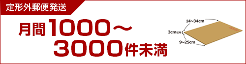 月間1000~3000件未満(定形外郵便発送)